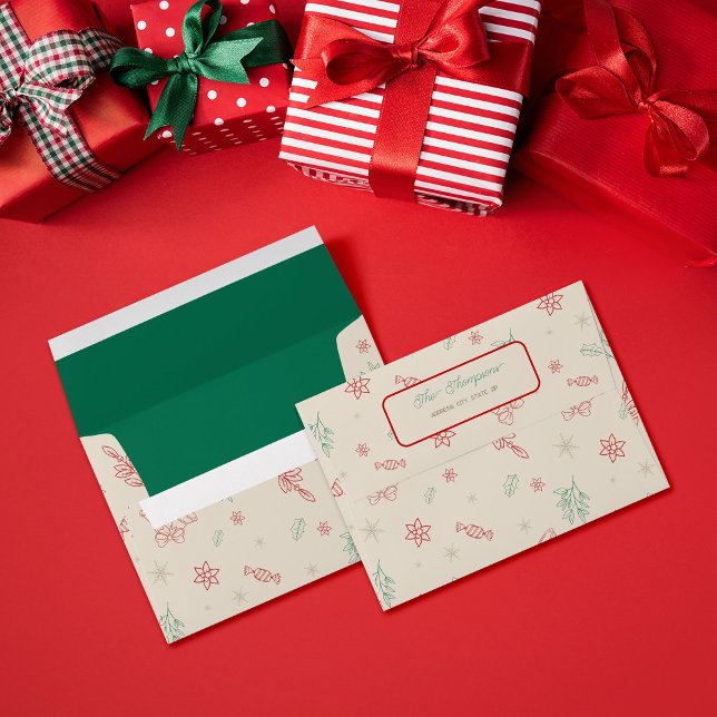 Cute Minimal Christmas Elements Envelope (Creator Uploaded)