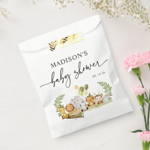 Cute Minimal Jungle Safari Baby Shower Party Favour Bag