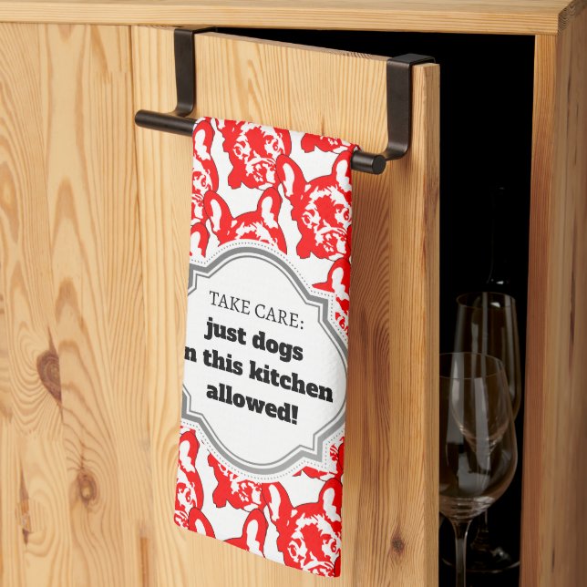 Cute, minimal Pet Design  Tea Towel (Thirds Fold)