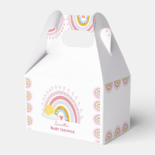 Cute Minimal Rainbow sun baby shower Favour Box