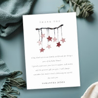 Cute Minimal Star Mobile Blush Pink Baby Shower