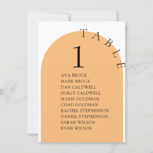 Cute Minimal Table Number Seating Chart
