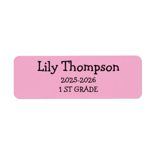 Cute Minimalist Back to School Return Address Label