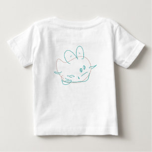 Cute Minimalist Butterfly Fish Doodle Baby T-Shirt