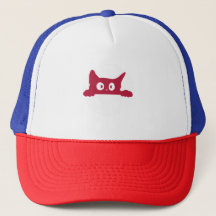 Cute Minimalist Cat Face Trucker Hat