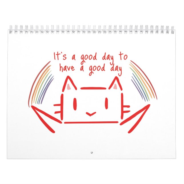 Cute Minimalist Cat Illustration  Calendar (Cover)