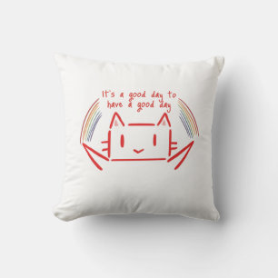 Cute Minimalist Cat Illustration  Cushion