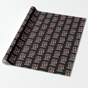 Cute Minimalist Cat Illustration Funny Pet Lover Wrapping Paper
