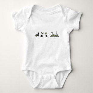 Cute Minimalist Cats Baby Bodysuit