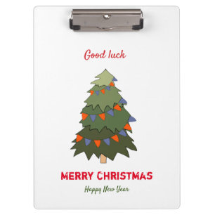 Cute Minimalist Christmas and New Year Happy   Clipboard