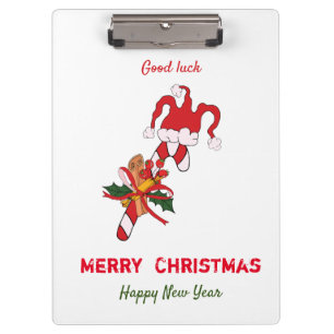 Cute Minimalist Christmas and New Year Happy Clipboard