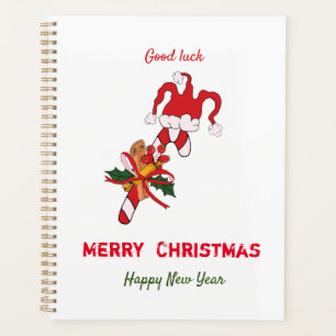 Cute Minimalist Christmas and New Year Happy Planner