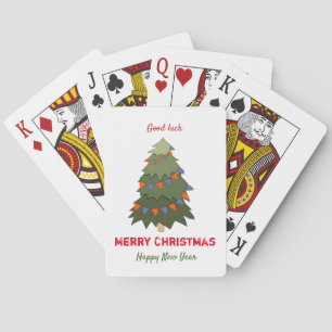 Cute Minimalist Christmas and New Year Happy    Playing Cards