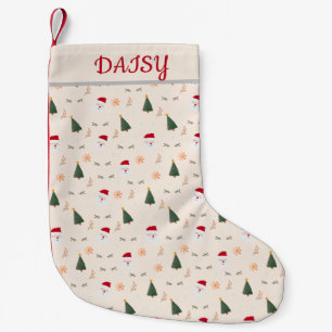 Cute Minimalist Christmas Pattern Small Christmas  Small Christmas Stocking