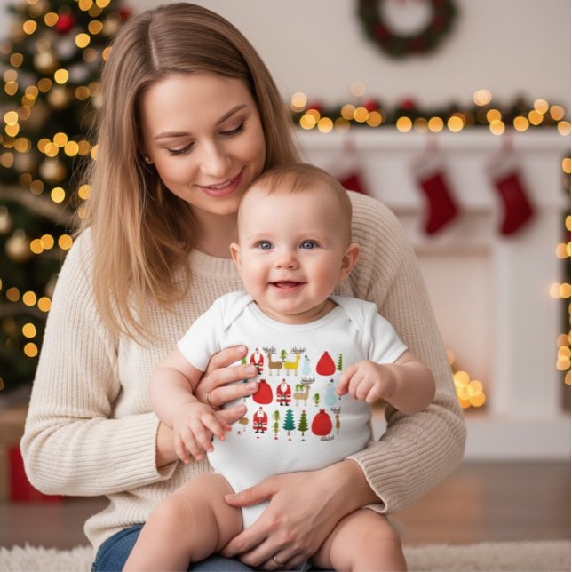 Cute Minimalist Christmas Santa Reindeer Bodysuit (Creator Uploaded)