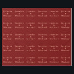 Cute Minimalist Deep Red & Peach Own Name Wrapping Paper<br><div class="desc">You Can Easily Change the Fonts,  Background Image and Colour,  Letter Characters.</div>