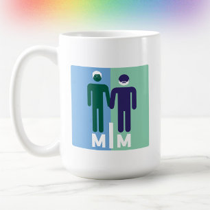 Cute Minimalist Gay Men Pride Colours Coffee Mug