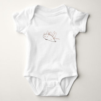 Cute Minimalist Hedgehog Scribble Doodle for Kids Baby Bodysuit