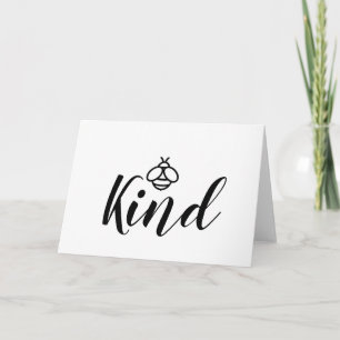 Cute minimalist honey bee graphic design be kind card