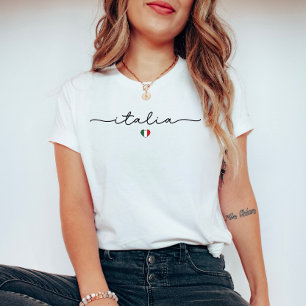 Cute Minimalist Italia – Italian Flag T-Shirt