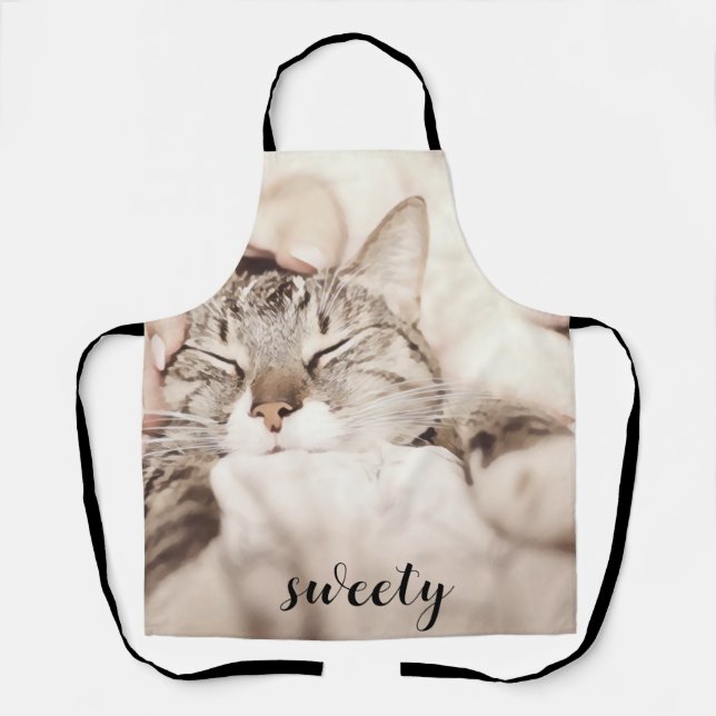Cute Minimalist Kitty Apron (Front)