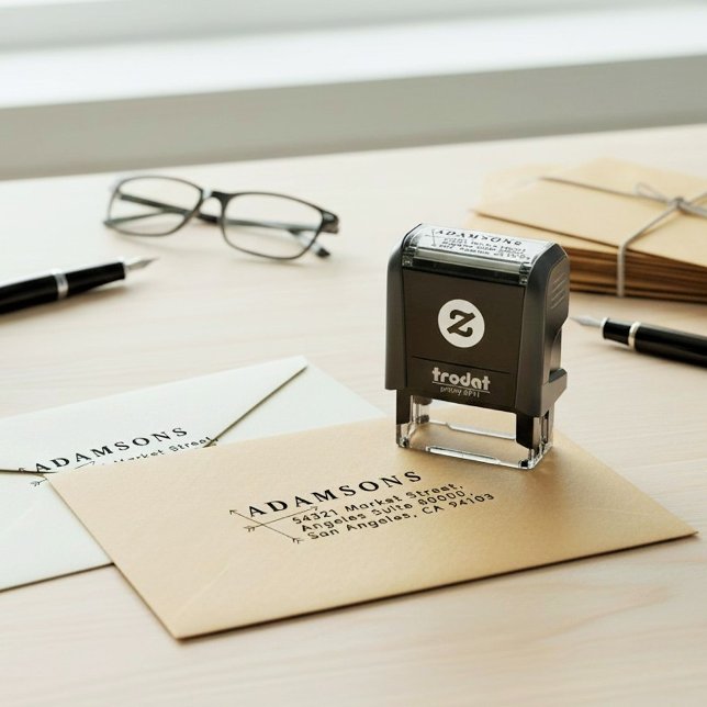 Cute Minimalist Name & Address | Modern Simple Self-inking Stamp (Custom return address stamps is simple and straightforward
)