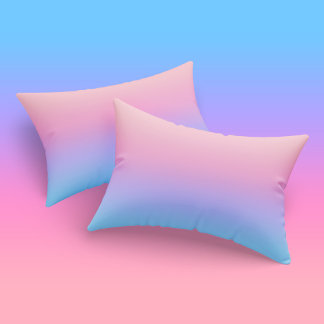 Cute Minimalist Pastel Pink Purple Blue Ombre Pillowcase
