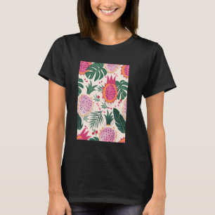 Cute Minimalist Pattern Art Dragon Fruit T-Shirt
