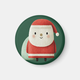 Cute Minimalist Santa Claus Magnet