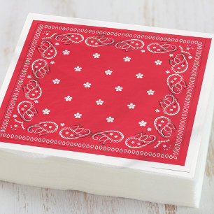 Cute Minimalist Simple Red Bandanna Pattern Napkin