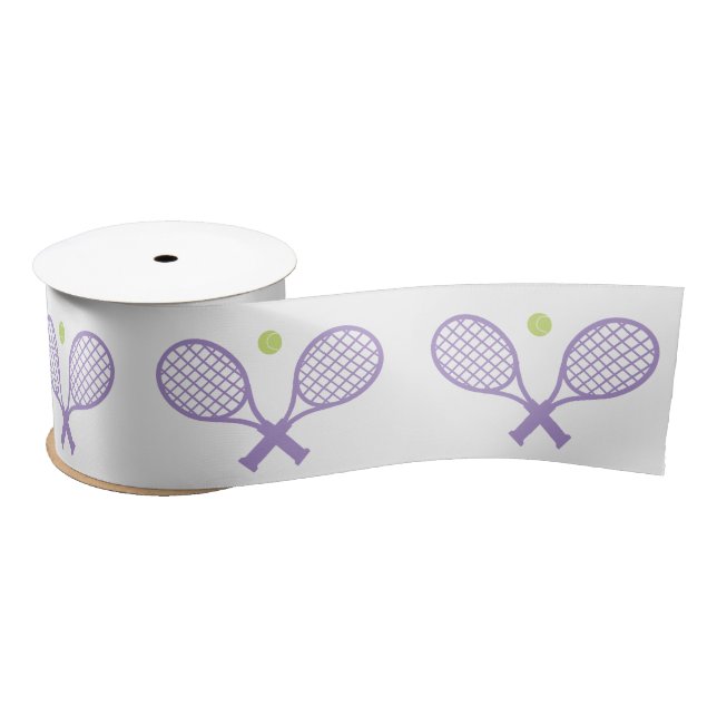 Cute Minimalist Tennis Pattern Satin Ribbon (Spool)