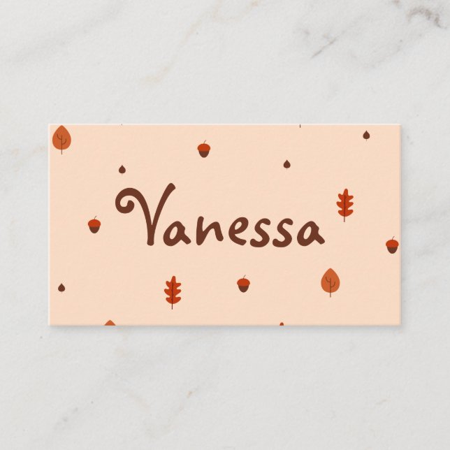 Cute Minimalist Thanksgiving Place Card (Front)