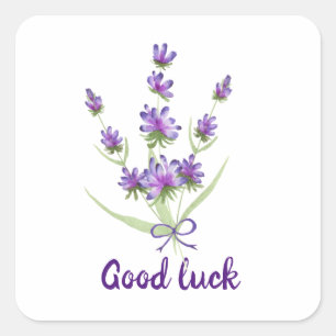 Cute Minimalist Watercolor Provence delicate lave Square Sticker