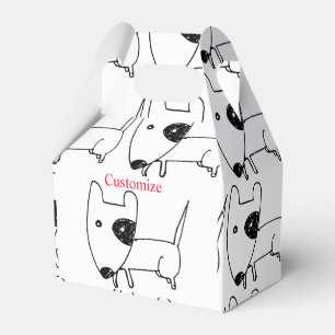 Cute Minimalistic Black-eye Dog Thunder_Cove Favour Box