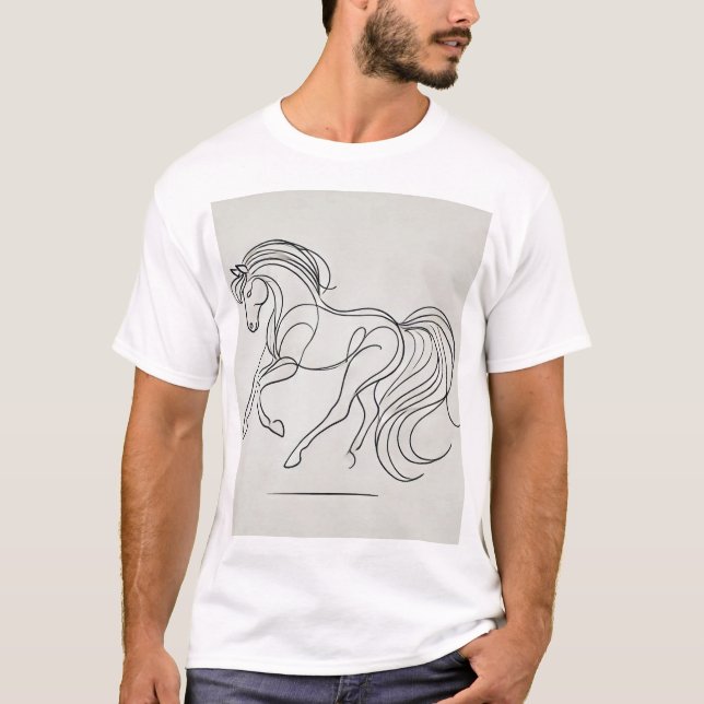 cute minimalistic horse T-Shirt (Front)