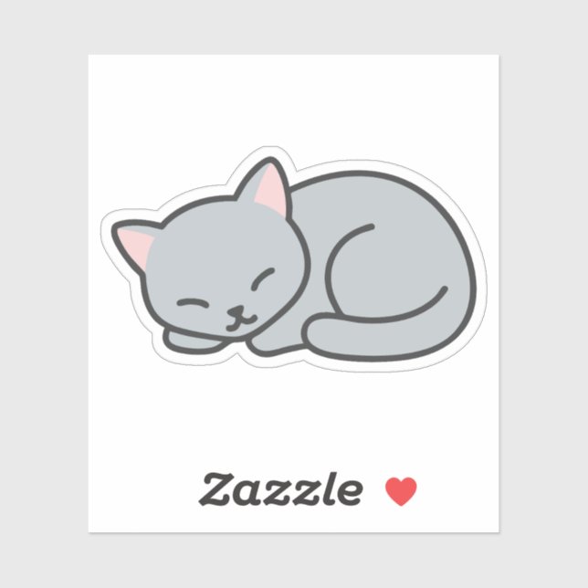 Cute Minimalistic Sleeping Kitten (Sheet)
