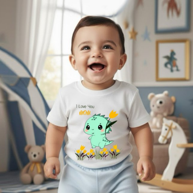 Cute Mint Dinosaur Baby Bodysuit (Creator Uploaded)