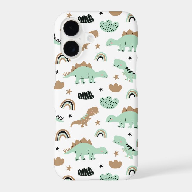 Cute Mint Green Dinosaur Pattern Samsung Galaxy S21 Case (Back)