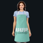 Cute Mint Green Hairstylist Makeup Artist Salon Apron<br><div class="desc">Cute Mint Green Hairstylist Makeup Artist Salon Apron</div>