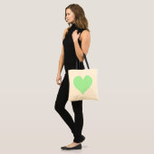 Cute Mint Green Heart Tote Bag (Front (Model))