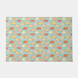 Cute Mint Pig Pattern Doormat