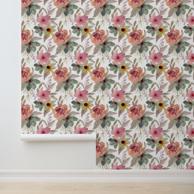 Cute misc tiled flower pattern butterfly  wallpaper (Application)