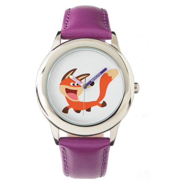Cute Mischievous Cartoon Fox Watch (Front)