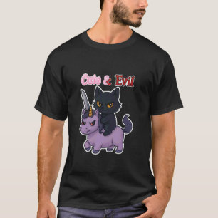 Cute Mischievous Cat Unicorn Funny Mayhem Whimsica T-Shirt