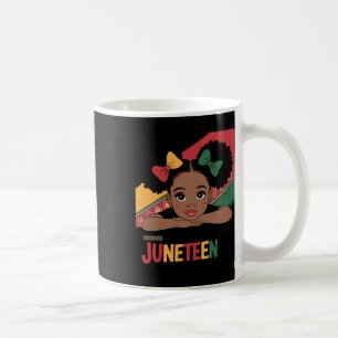 Cute Miss Juneteenth Afro American Black Girl Afro Coffee Mug