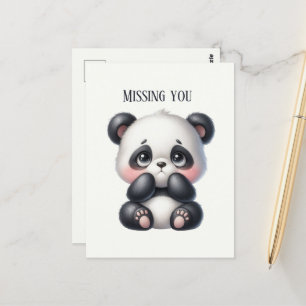 Cute Missing you panda bear Postcard
