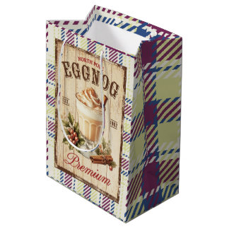 Cute mix and match Scottish Eggnog Christmas Medium Gift Bag