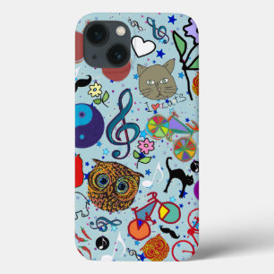 cute mixed images & stars girly iPhone 13 case