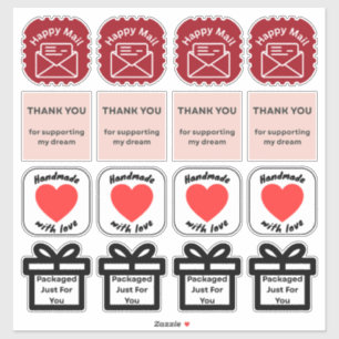 Cute Mixed Small Business Packaging Sticker Sheet