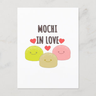 Cute Mochi Cartoon Drawings Postcard